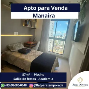 Apartamento com 2 Quartos à venda, 87m² no Manaíra, João Pessoa