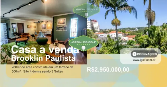 Casa com 4 Quartos à venda, 280m² no Brooklin Paulista, São Paulo
