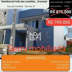 Casa com 3 Quartos à venda, 126m² no Parque da Matriz, Gravataí