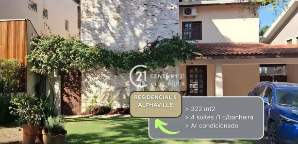 Casa de Condomínio com 4 Quartos à venda, 322m² no Alphaville, Santana de Parnaíba
