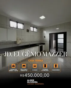 Casa com 3 Quartos à venda, 130m² no Jardim Eugênio Mazzer, Sertãozinho