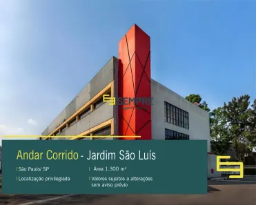 Sala Comercial para alugar, 1300m² no Jardim São Luís, São Paulo