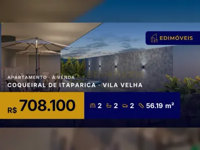 Apartamento com 2 Quartos à venda, 56m² no Coqueiral de Itaparica, Vila Velha
