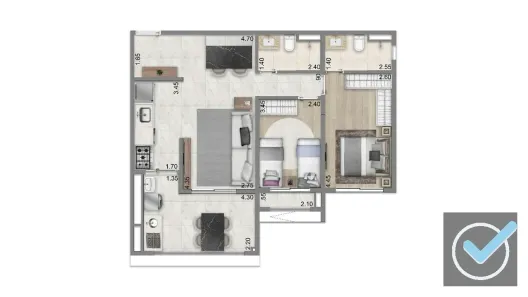 Apartamento com 2 Quartos à venda, 76m² no Jardim Vila Mariana, São Paulo