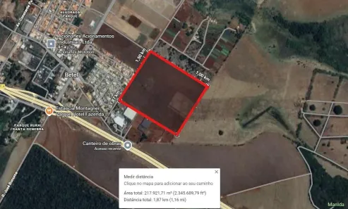 Lote/Terreno à venda, 217000m² no Betel, Paulínia