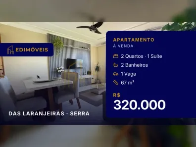 Apartamento com 2 Quartos à venda, 67m² no das Laranjeiras, Serra