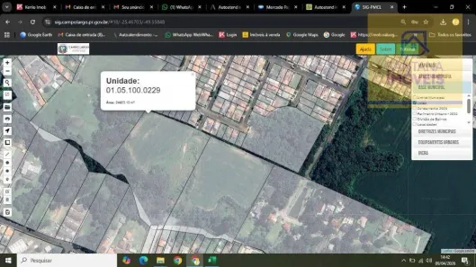 Lote/Terreno à venda, 24200m² no Jardim Céu Azul, Campo Largo