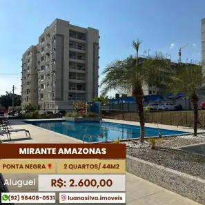 Apartamento com 2 Quartos para alugar, 42m² no Ponta Negra, Manaus