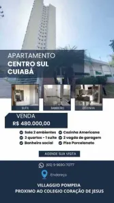 Apartamento com 3 Quartos à venda, 70m² no Centro-Sul, Cuiabá