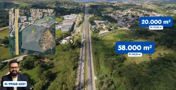 Lote/Terreno à venda, 58000m² no Tijuco (Melo Viana), Esmeraldas