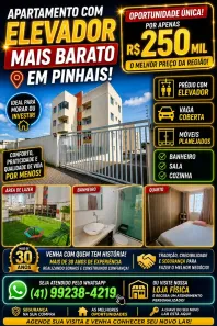 Apartamento com 2 Quartos à venda, 45m² no Jardim Amélia, Pinhais