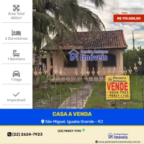 Casa com 2 Quartos à venda, 60m² no Centro, Iguaba Grande