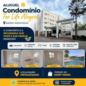 Apartamento com 2 Quartos para alugar, 45m² no Maraponga, Fortaleza