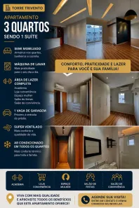 Apartamento com 3 Quartos para alugar, 80m² no Sacramenta, Belém