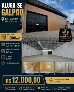 Galpão/Depósito/Armazém para alugar, 1000m² no Paupina, Fortaleza