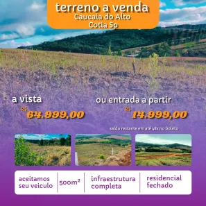 Lote/Terreno à venda, 500m² no dos Mendes (Caucaia do Alto), Cotia