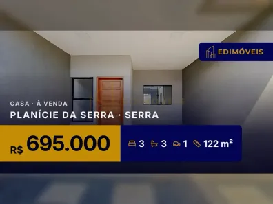 Casa com 3 Quartos à venda, 122m² no Planície da Serra, Serra