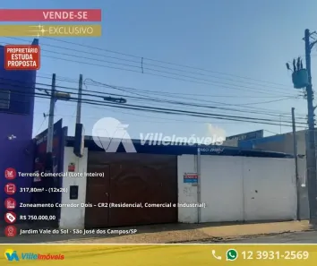 Lote/Terreno à venda, 318m² no Jardim Vale do Sol, São José dos Campos