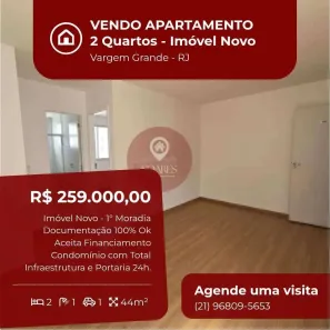 Apartamento com 2 Quartos à venda, 44m² no Vargem Grande, Rio de Janeiro