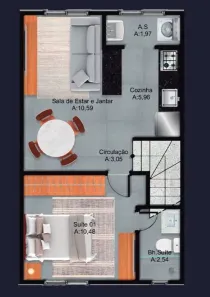 Casa com 1 Quarto à venda, 41m² no Tupi, Praia Grande