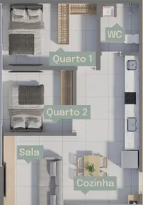 Apartamento com 2 Quartos à venda, 51m² no Porto de Galinhas, Ipojuca