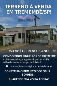 Lote/Terreno à venda, 253m² no Loteamento Pinheiros de Tremembé, Tremembé