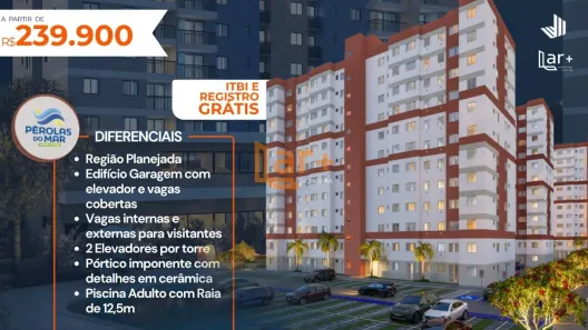 Apartamento com 2 Quartos à venda, 44m² no Costa Paradiso, Barra dos Coqueiros