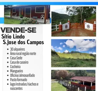 Fazenda/Sítio com 3 Quartos à venda, 12m² no Área Rural de São José dos Campos, São José dos Campos
