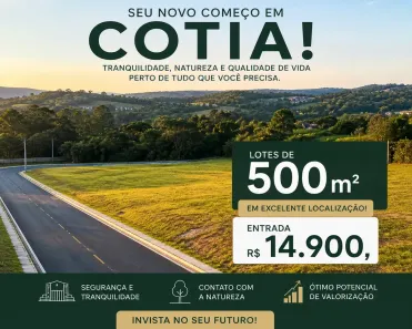 Lote/Terreno à venda, 500m² no Parque Bahia, Cotia