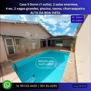 Casa com 5 Quartos à venda, 330m² no Alto da Boa Vista, Ribeirão Preto