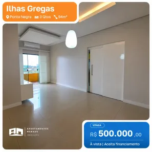 Apartamento com 3 Quartos à venda, 94m² no Ponta Negra, Manaus