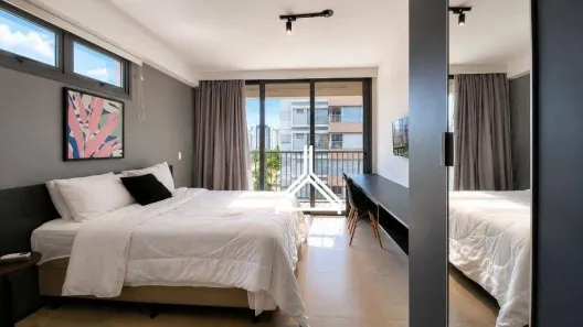 Apartamento com 1 Quarto para alugar, 30m² no Indianópolis, São Paulo