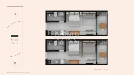 Flat com 1 Quarto à venda, 25m² no Tamandaré, Tamandaré