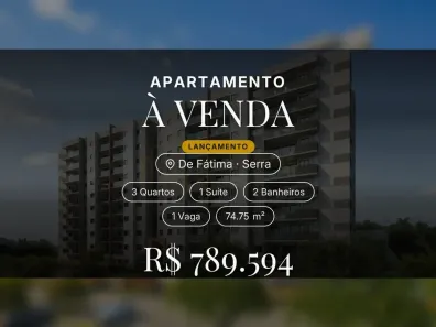 Apartamento com 3 Quartos à venda, 74m² no de Fátima, Serra