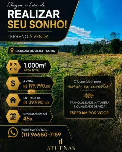 Lote/Terreno à venda, 1000m² no dos Mendes (Caucaia do Alto), Cotia