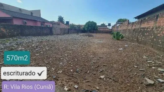 Lote/Terreno à venda, 570m² no Cuniã, Porto Velho