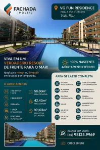Apartamento com 2 Quartos à venda, 60m² no Praia do Futuro II, Fortaleza