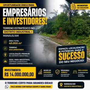 Lote/Terreno à venda, 400000m² no Distrito Industrial I, Manaus