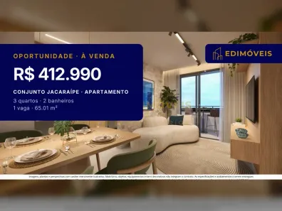 Apartamento com 3 Quartos à venda, 65m² no Conjunto Jacaraípe, Serra
