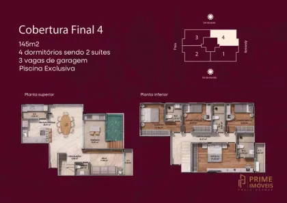 Cobertura com 4 Quartos à venda, 145m² no Mirim, Praia Grande
