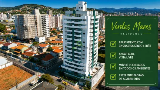 Apartamento com 2 Quartos à venda, 75m² no Barreiros, São José