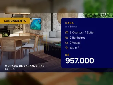Casa com 3 Quartos à venda, 132m² no Morada de Laranjeiras, Serra