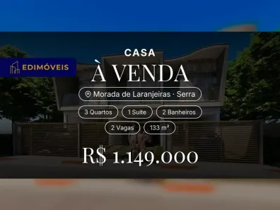 Casa com 3 Quartos à venda, 133m² no Morada de Laranjeiras, Serra