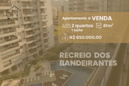 Apartamento com 2 Quartos à venda, 81m² no Recreio dos Bandeirantes, Rio de Janeiro