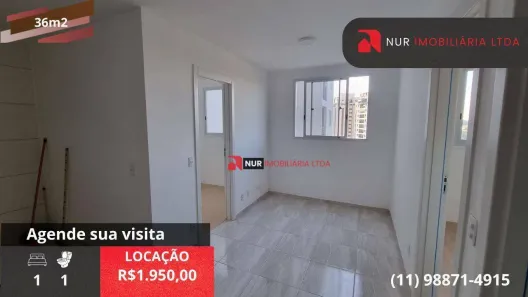 Apartamento com 2 Quartos para alugar, 36m² no Jardim Peri Peri, São Paulo