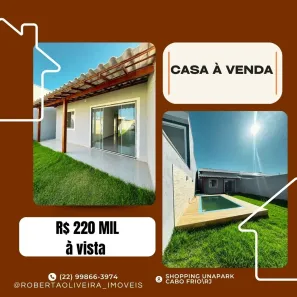 Casa com 2 Quartos à venda, 90m² no Nova Califórnia (Tamoios), Cabo Frio