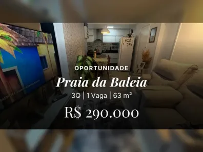 Apartamento com 3 Quartos à venda, 63m² no Praia da Baleia, Serra