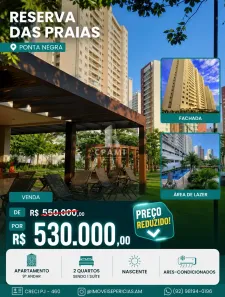 Apartamento com 2 Quartos à venda, 67m² no Ponta Negra, Manaus