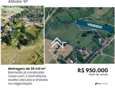 Lote/Terreno à venda, 3800m² no Boa Vista, Atibaia