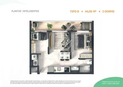 Apartamento com 2 Quartos à venda, 44m² no Vila Suzana, São Paulo